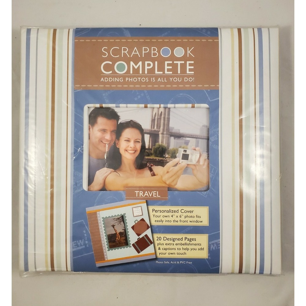 Passport‎ Travel Complete Scrapbook Album Picture Ready Pages Retired 12x12 3D